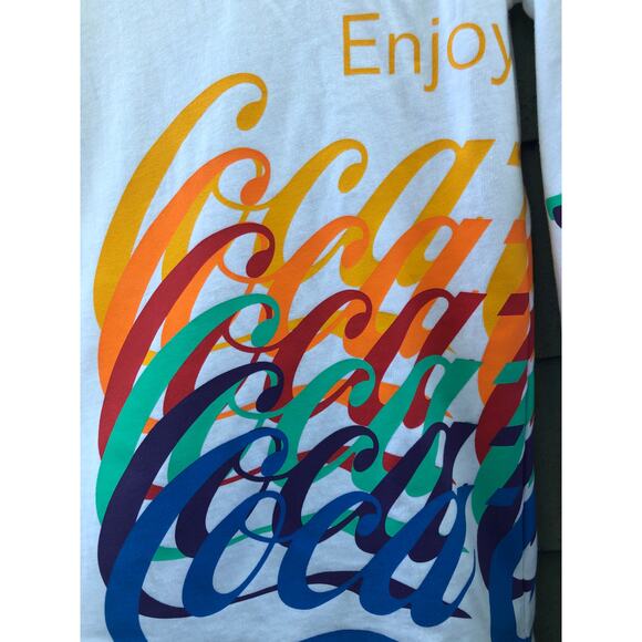 Champion X Coca Cola Logo Long Sleeved Shirt White Limited Edition Collab Small - Picture 5 of 9